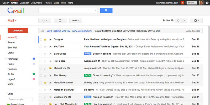 وب میل gmail
